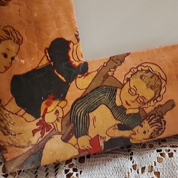 Crackled Fabric Nursery Or Child's Room Print or Photo Frame - Picture 2 of 7